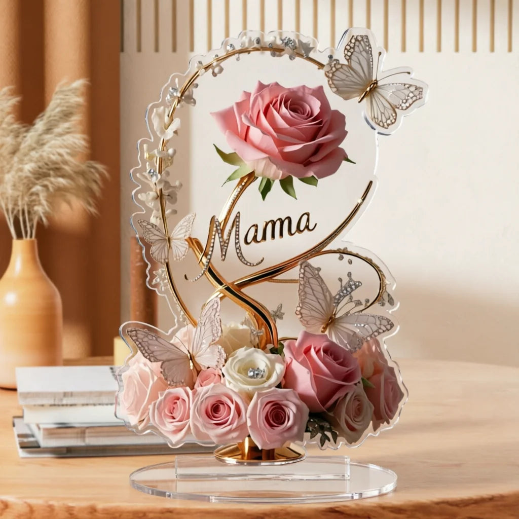 Pink Rose MAMA Ornament Mother's Day Gift