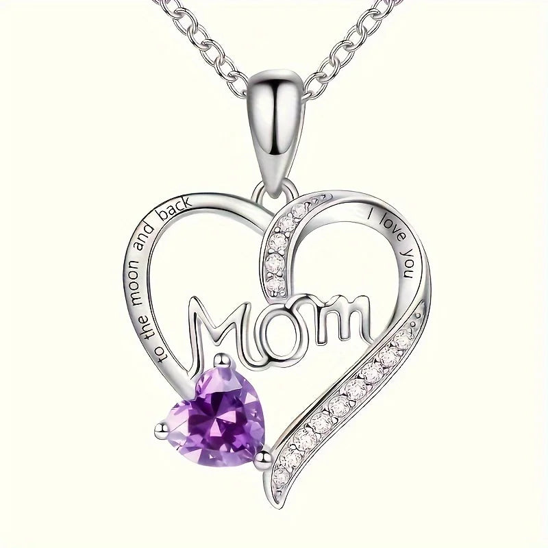 MOM Heart Necklace Mother's Day gift
