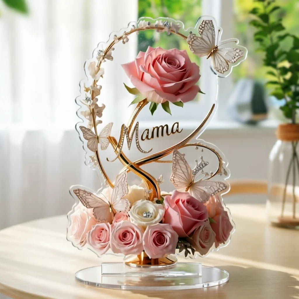 Pink Rose MAMA Ornament Mother's Day Gift