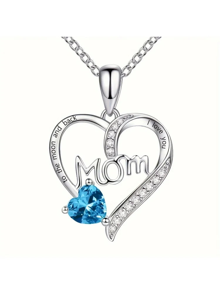 MOM Heart Necklace Mother's Day gift