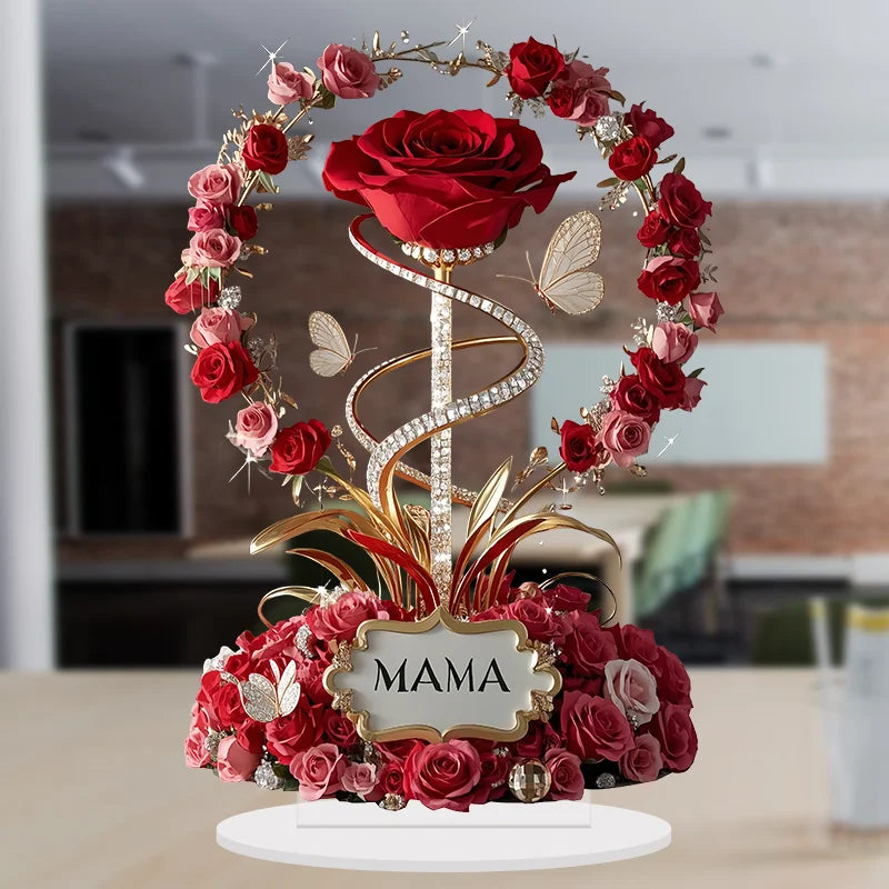 Rose MAMA Acrylic Ornament