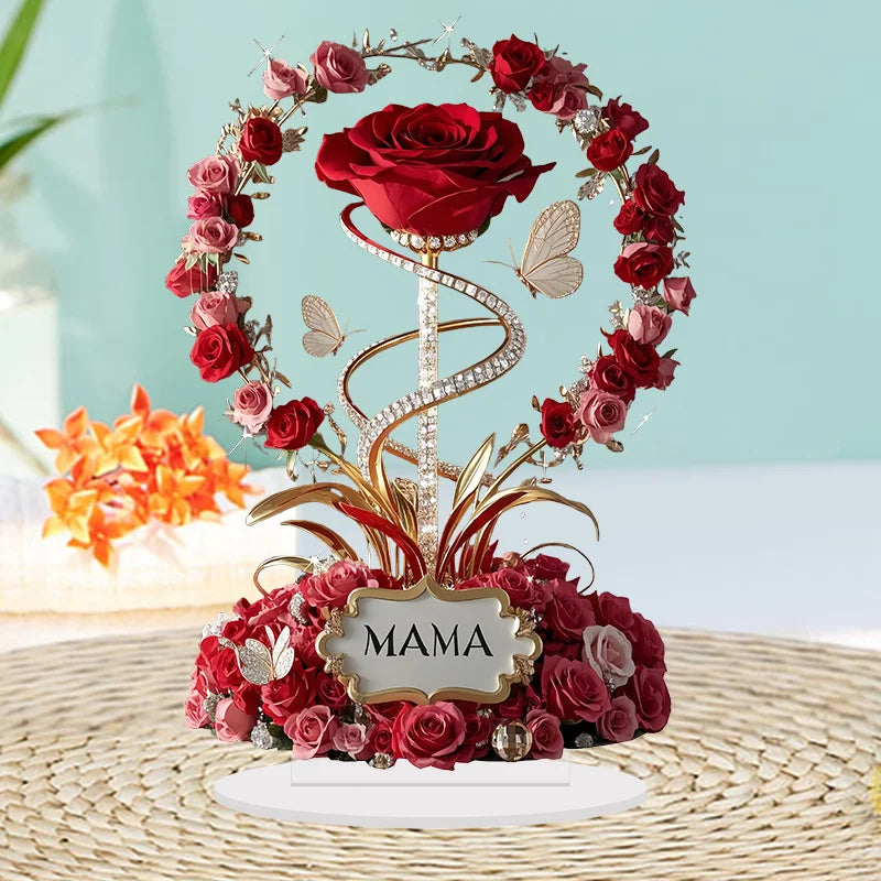 Rose MAMA Acrylic Ornament