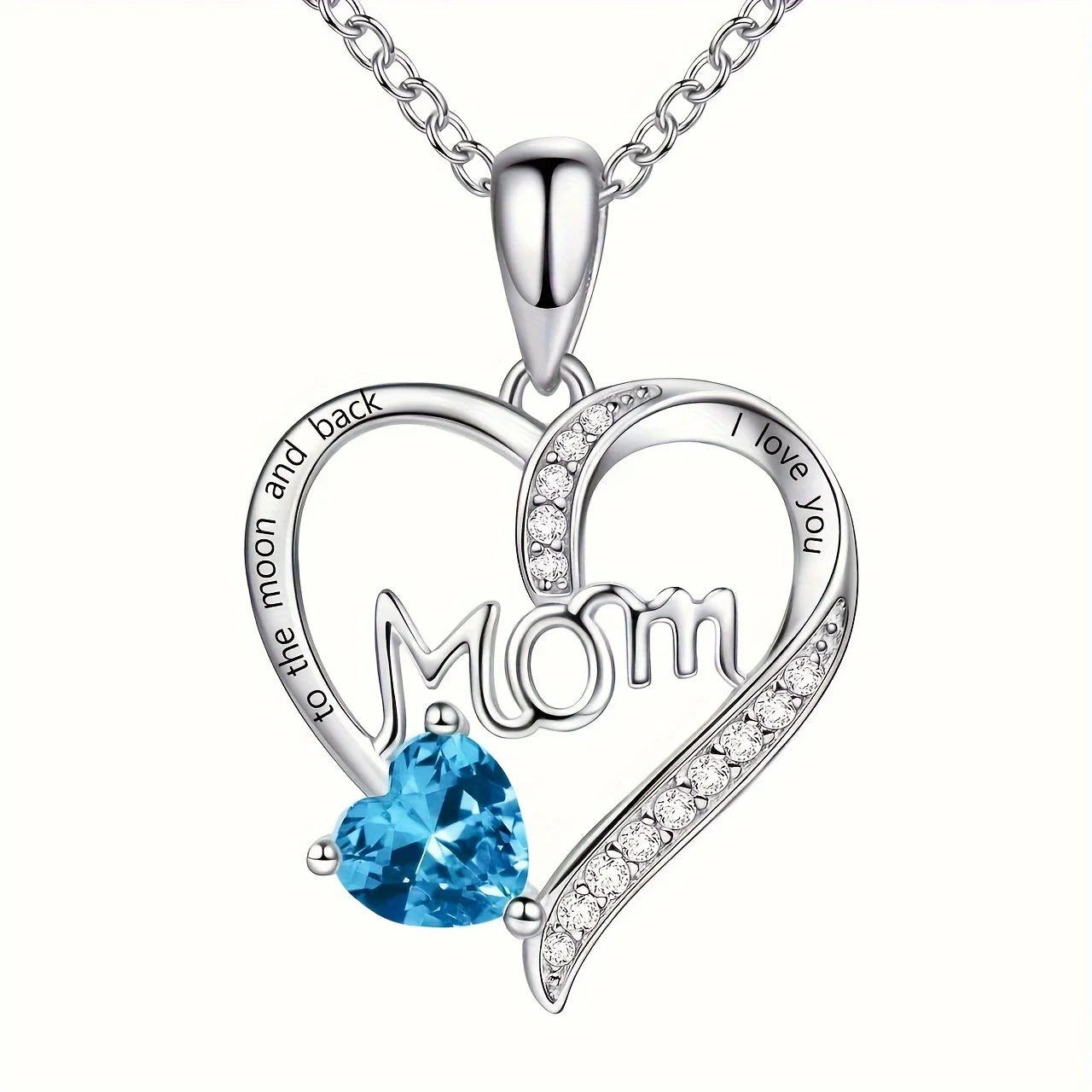 MOM Heart Necklace Mother's Day gift