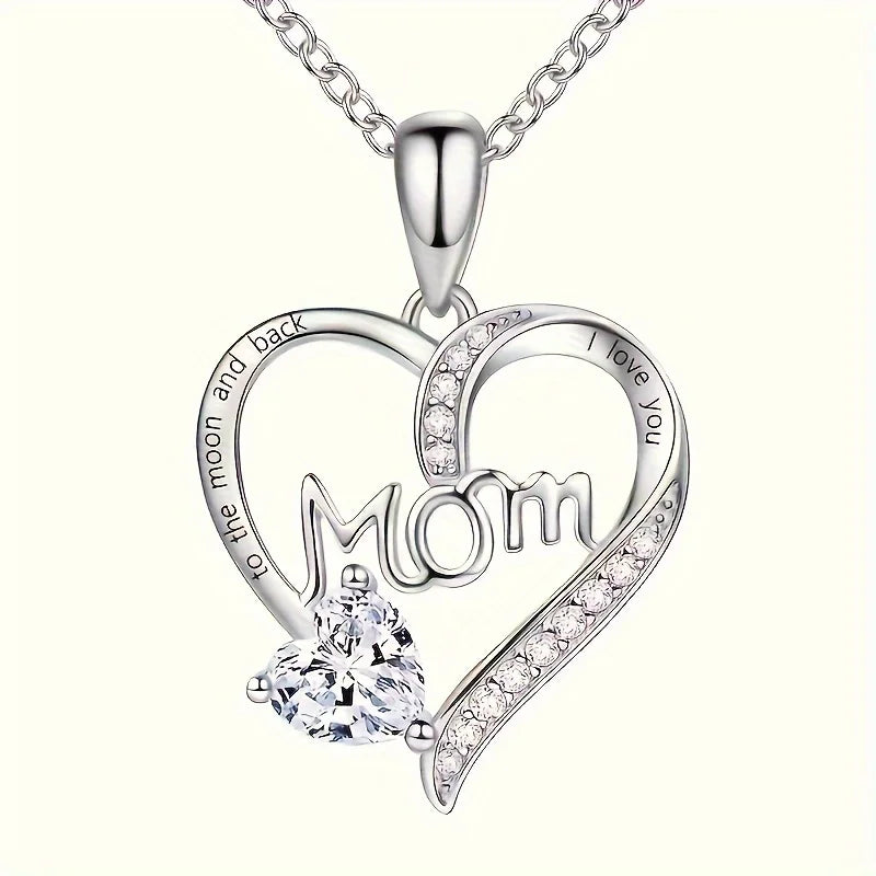 MOM Heart Necklace Mother's Day gift