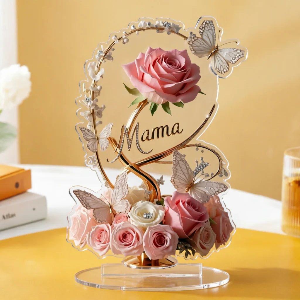 Pink Rose MAMA Ornament Mother's Day Gift