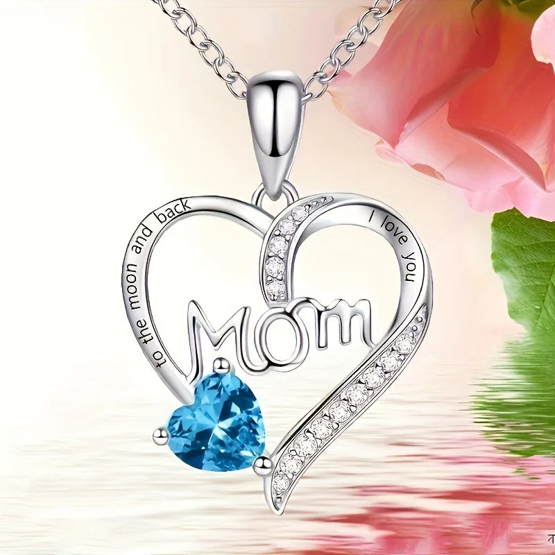 MOM Heart Necklace Mother's Day gift
