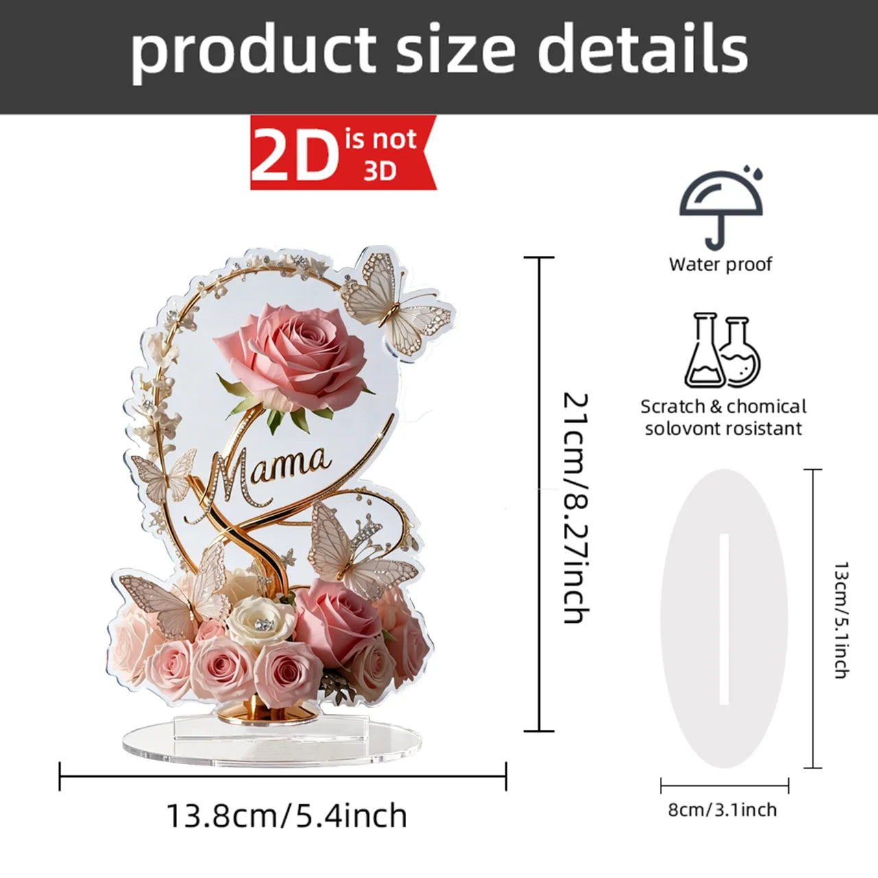 Pink Rose MAMA Ornament Mother's Day Gift